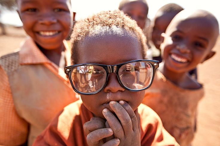 african child glass